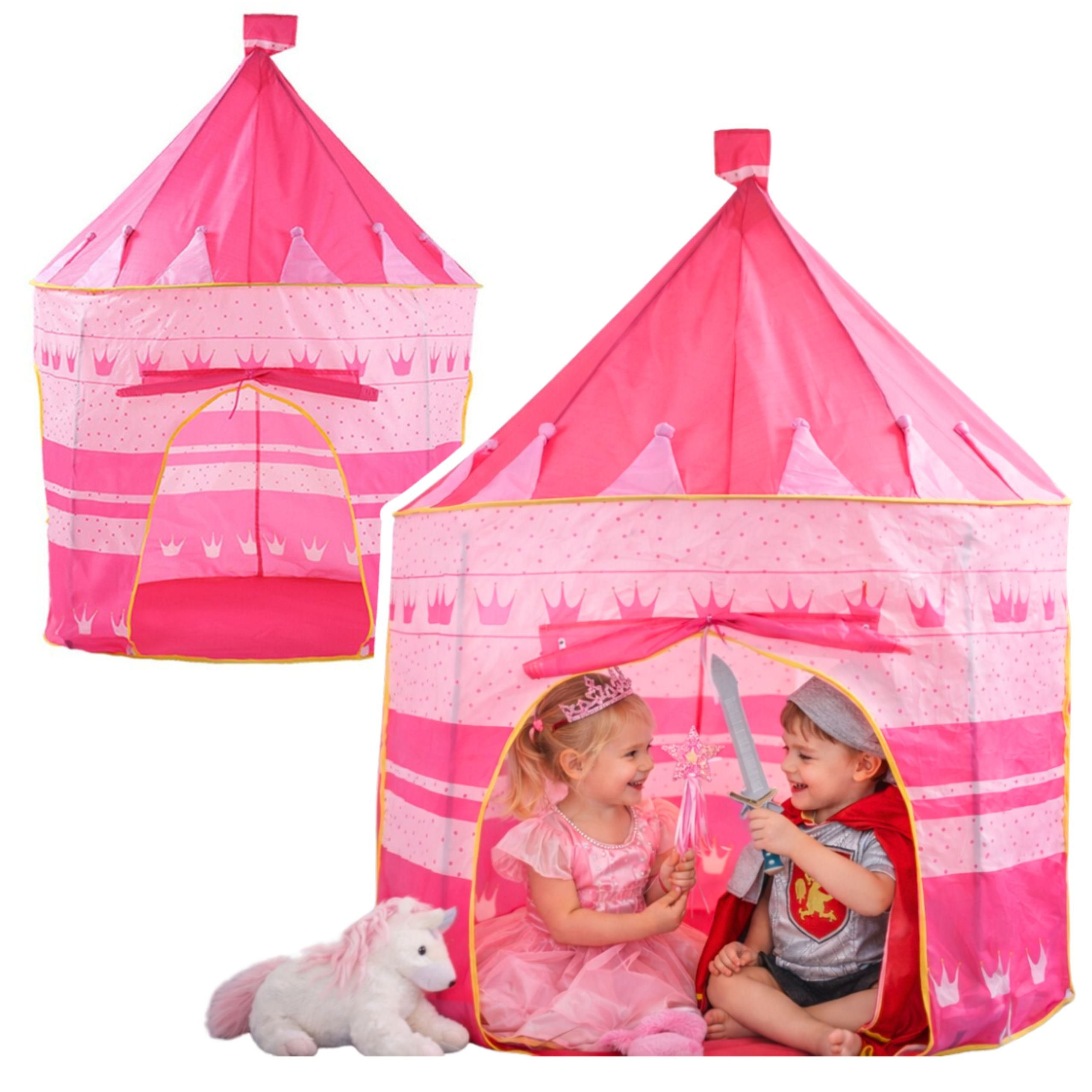 Princess Palace Play Tent for Little Princess Pink 135 x 105 cm – Terefere