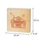 Montessori zestaw drewnianych figurek „Zestaw leśny”