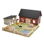 Wooden farm, children's toy, farm animals role-playing