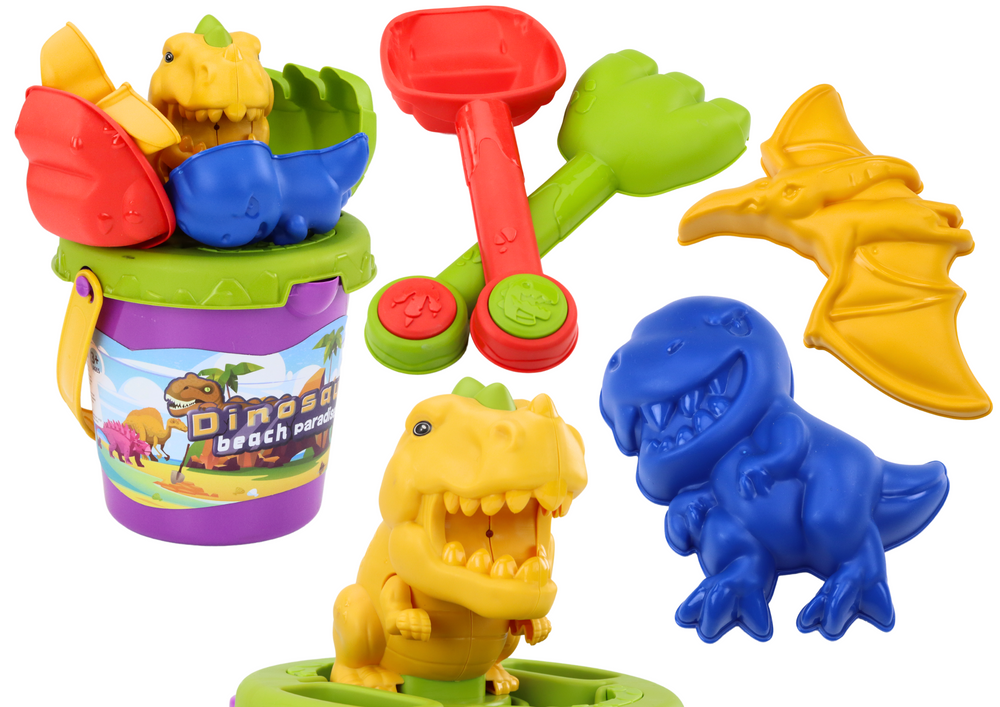 Sand Set Bucket Shovel Rake Molds Dinosaurs