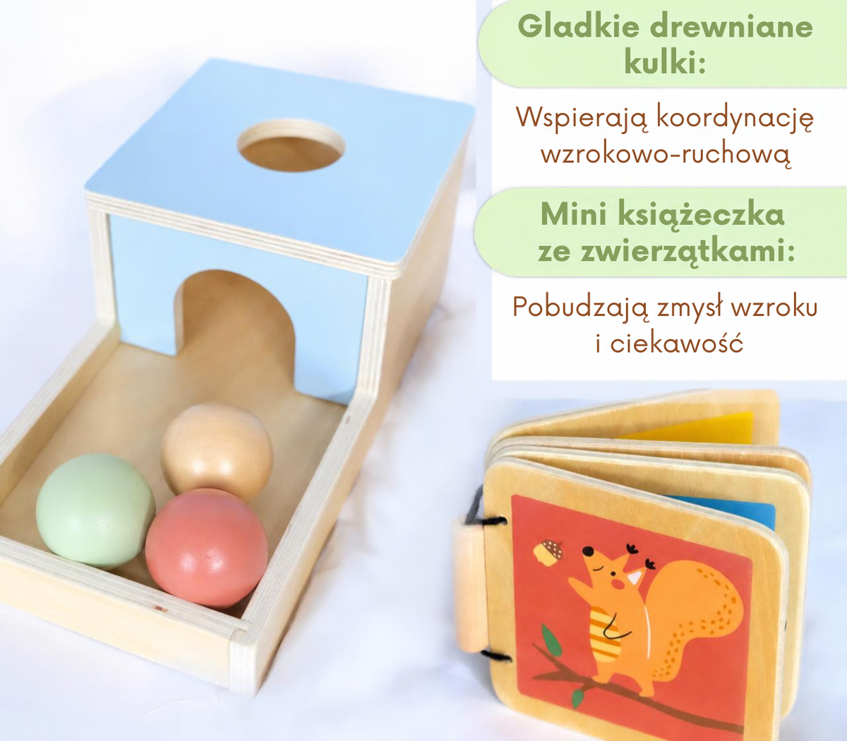 Zestaw Montessori BusyKids dla dzieci w wieku od 6 do 12 miesięcy
