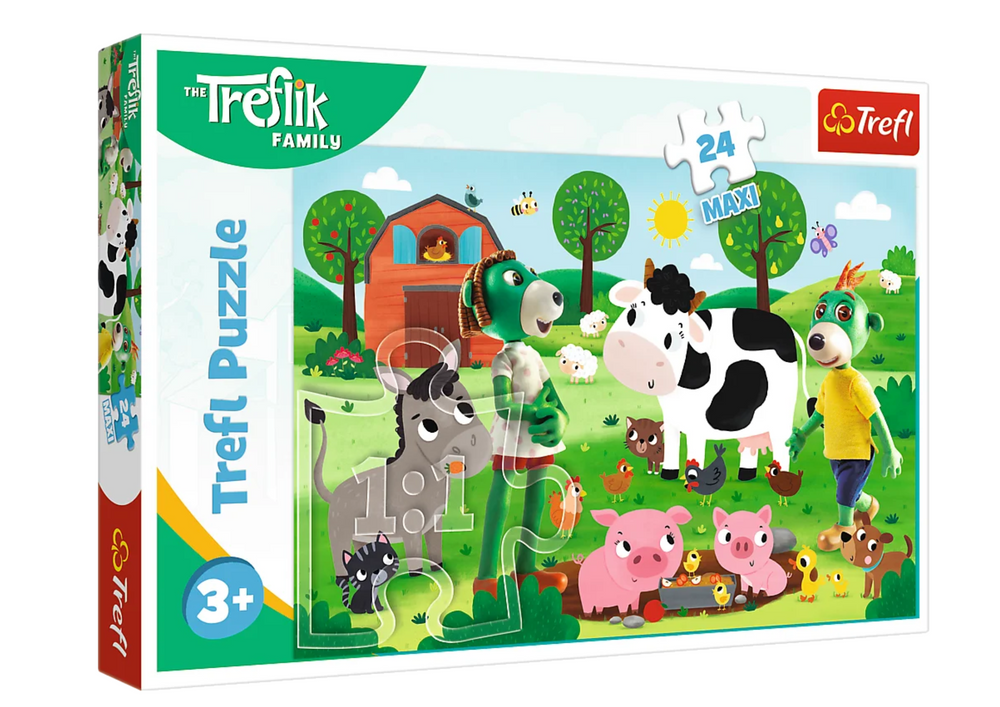 Puzzle - 24 Maxi - Rodzina Treflików - Trefliki na wsi - Trefl 14361