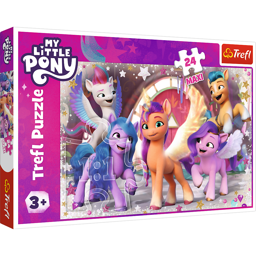 Puzzle Trefl 24 Maxi My Little Pony Wesoły dzień kucyków z ulubionymi bohaterami