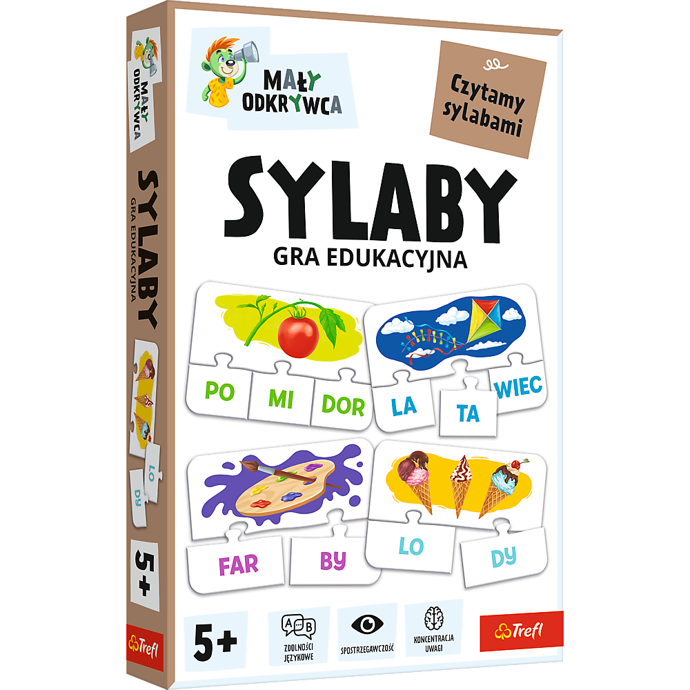 Trefl 02813 Little Explorer Syllables – Educational Game for Kids (Polish language)