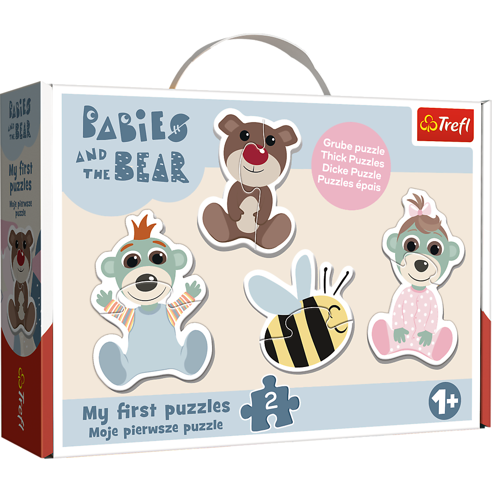 Puzzle - Baby Classic - Przyjacielskie Bobaski - Bobaski i Miś - Trefl 36139