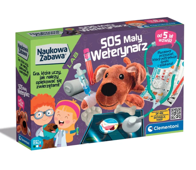 Clementoni 50712 Science & Play Little Vet SOS Puppy Set (Polish-language edition)