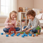 Klocki magnetyczne konstrukcyjne zestaw dla dzieci 87 elementów sześciany