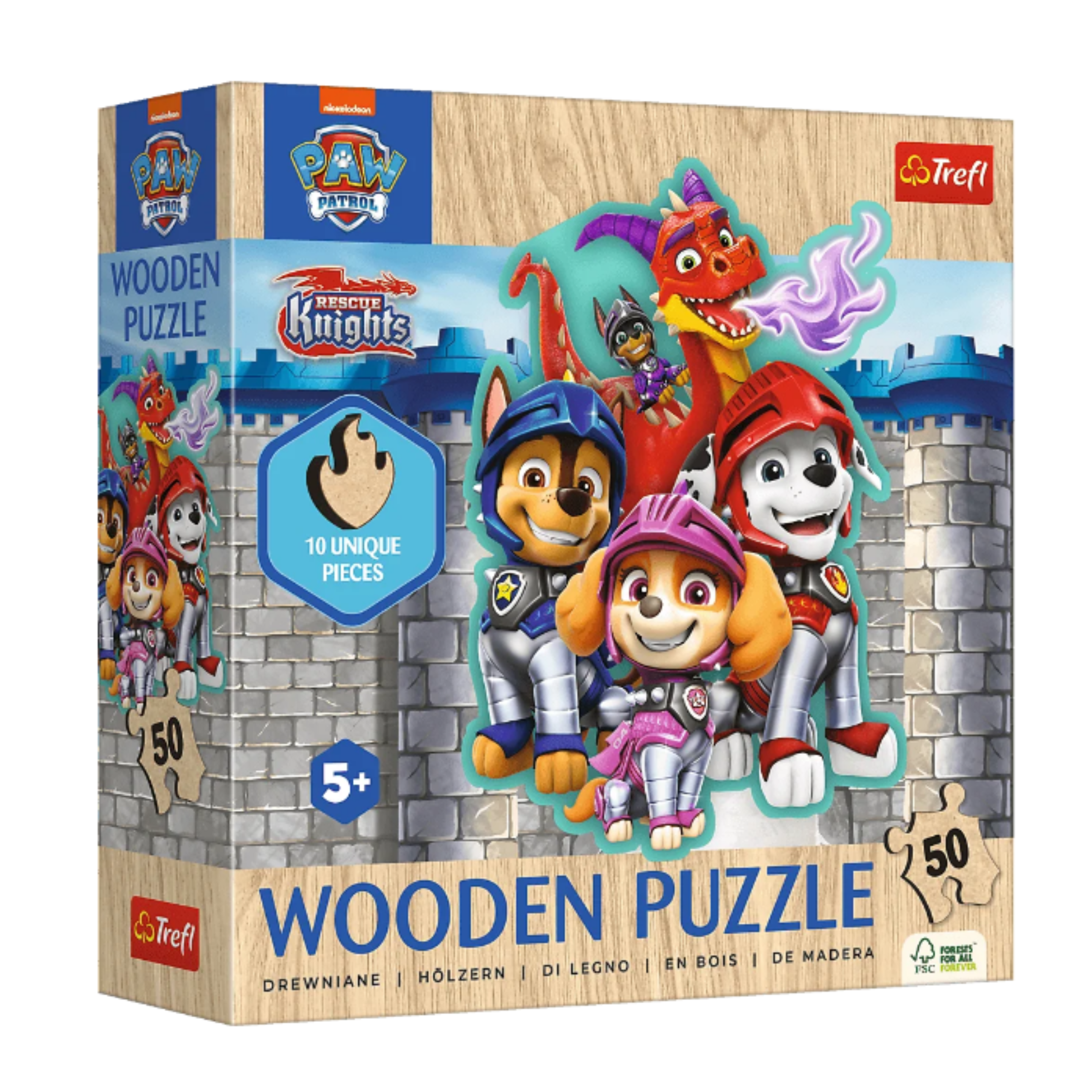 Puzzle - 50 Wooden Pieces - Paw Patrol Adventures - Trefl 20277