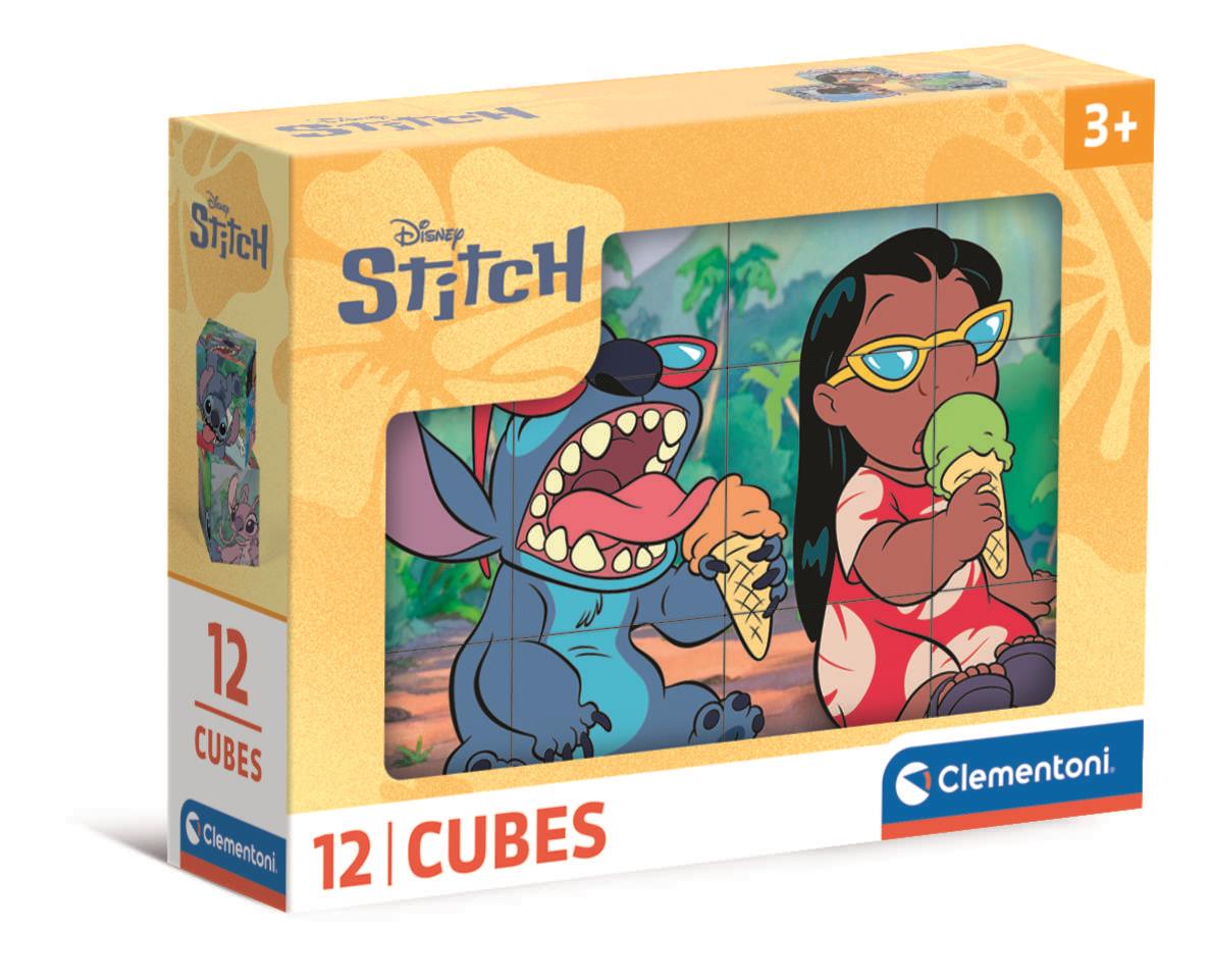 Puzzle 12 Klocków Sześcianów DISNEY STITCH Clementoni 41347