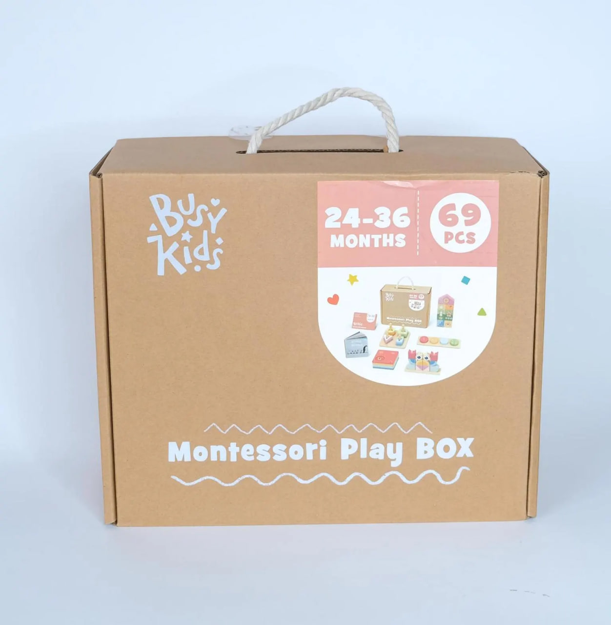 Zestaw Montessori BusyKids dla dzieci w wieku od 24 do 36 miesięcy