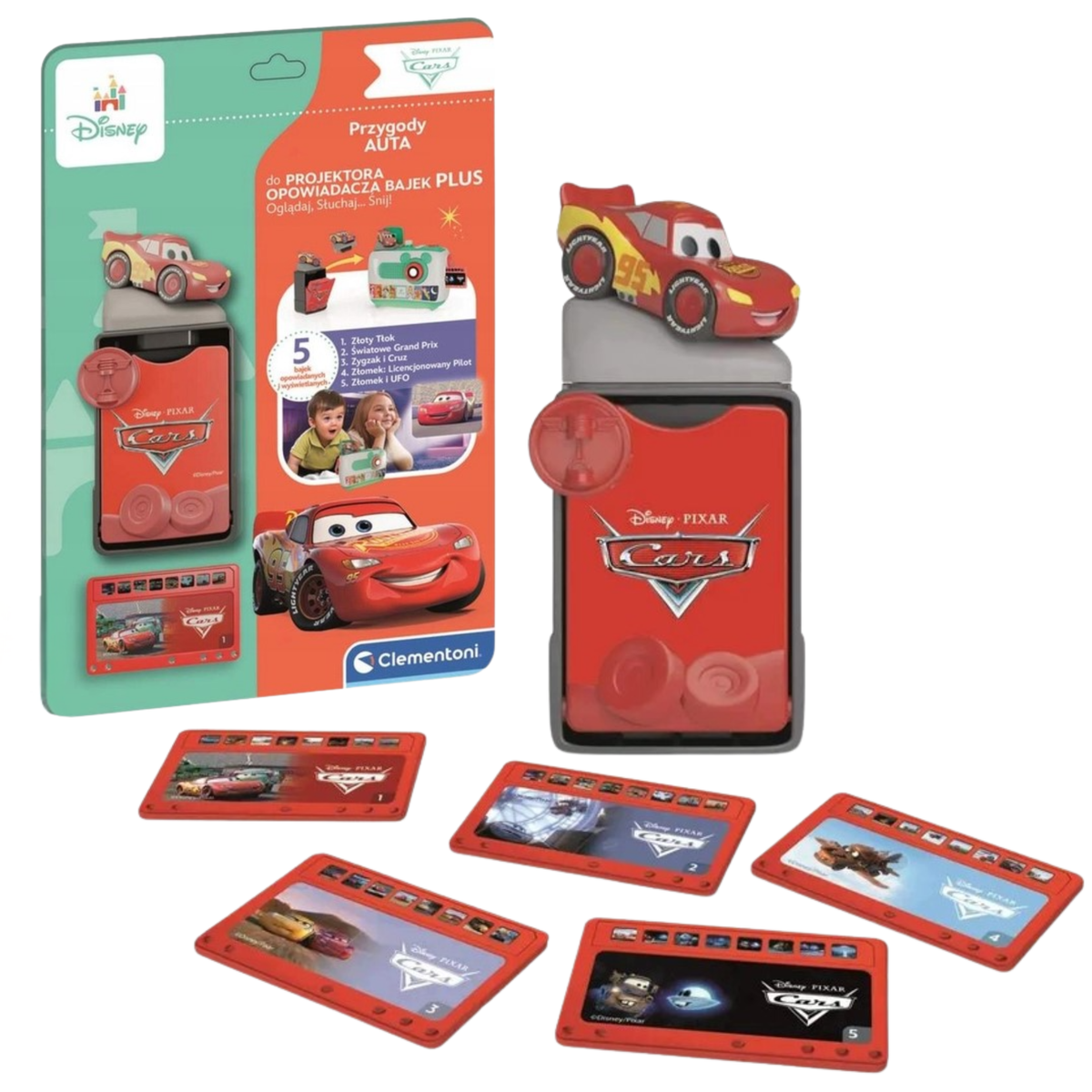 Clementoni 50460 Disney PLUS Cars Projector Story Cards (Polish-language edition)