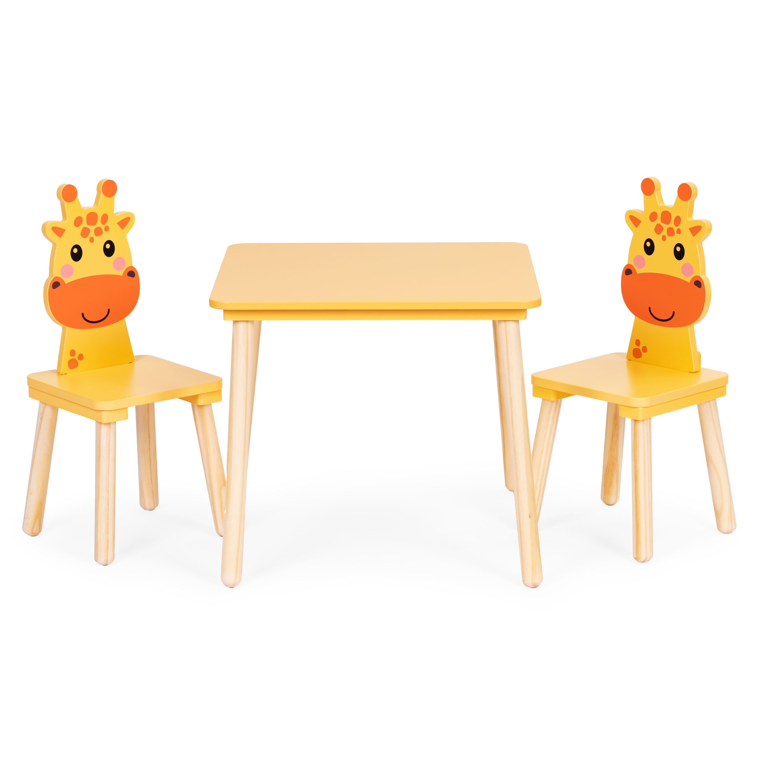 Zestaw mebli dla dzieci stolik + 2 krzesła żyrafa ECOTOYS