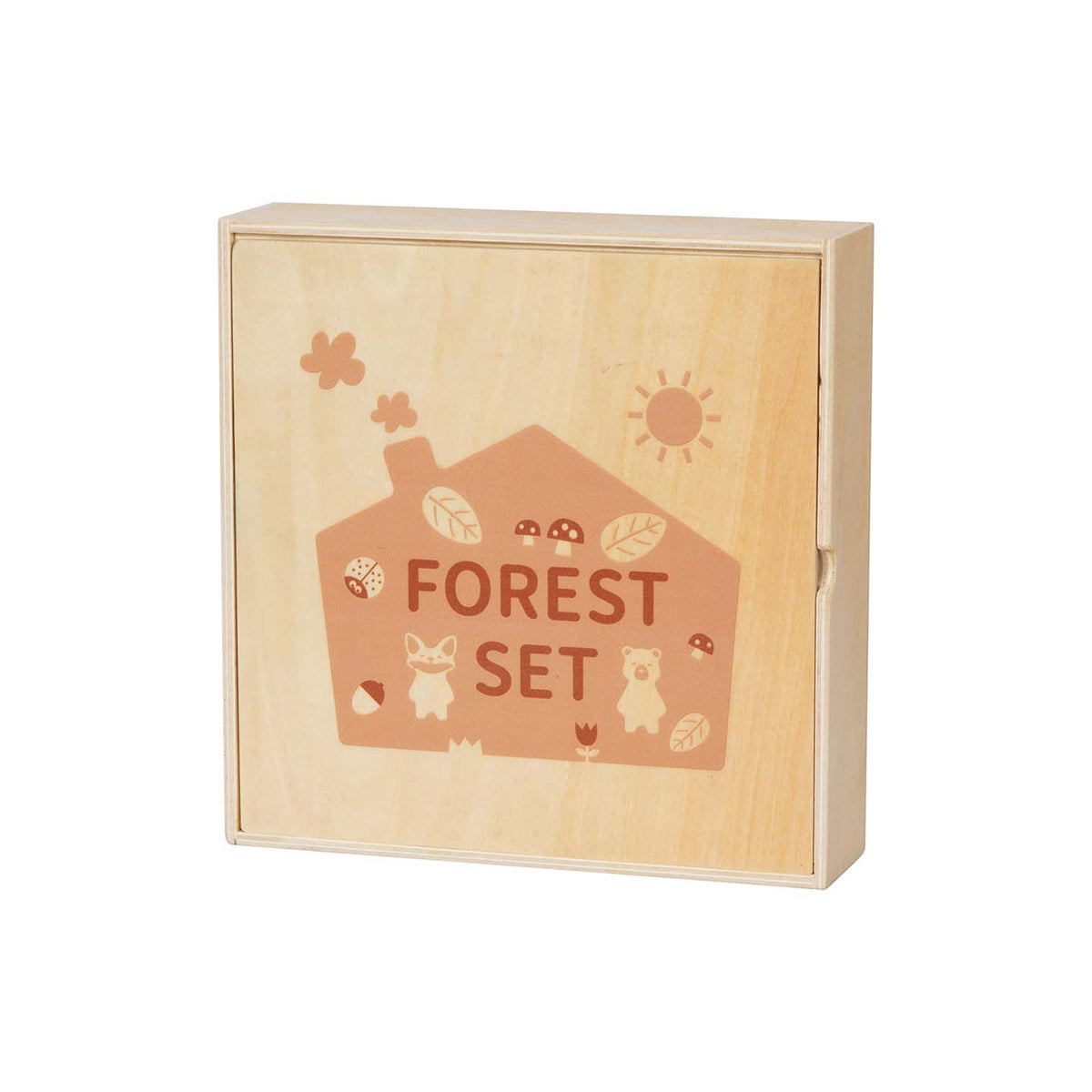 Montessori zestaw drewnianych figurek „Zestaw leśny”