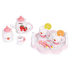 Drewniany zestaw do herbaty dzbanek filiżanki 14 elementów ECOTOYS