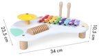 Stolik  z instrumentami stół muzyczny cymbałki +18m ECOTOYS