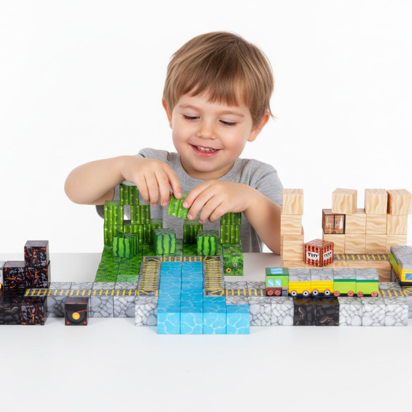 Klocki magnetyczne konstrukcyjne dla dzieci zestaw 169 elementów