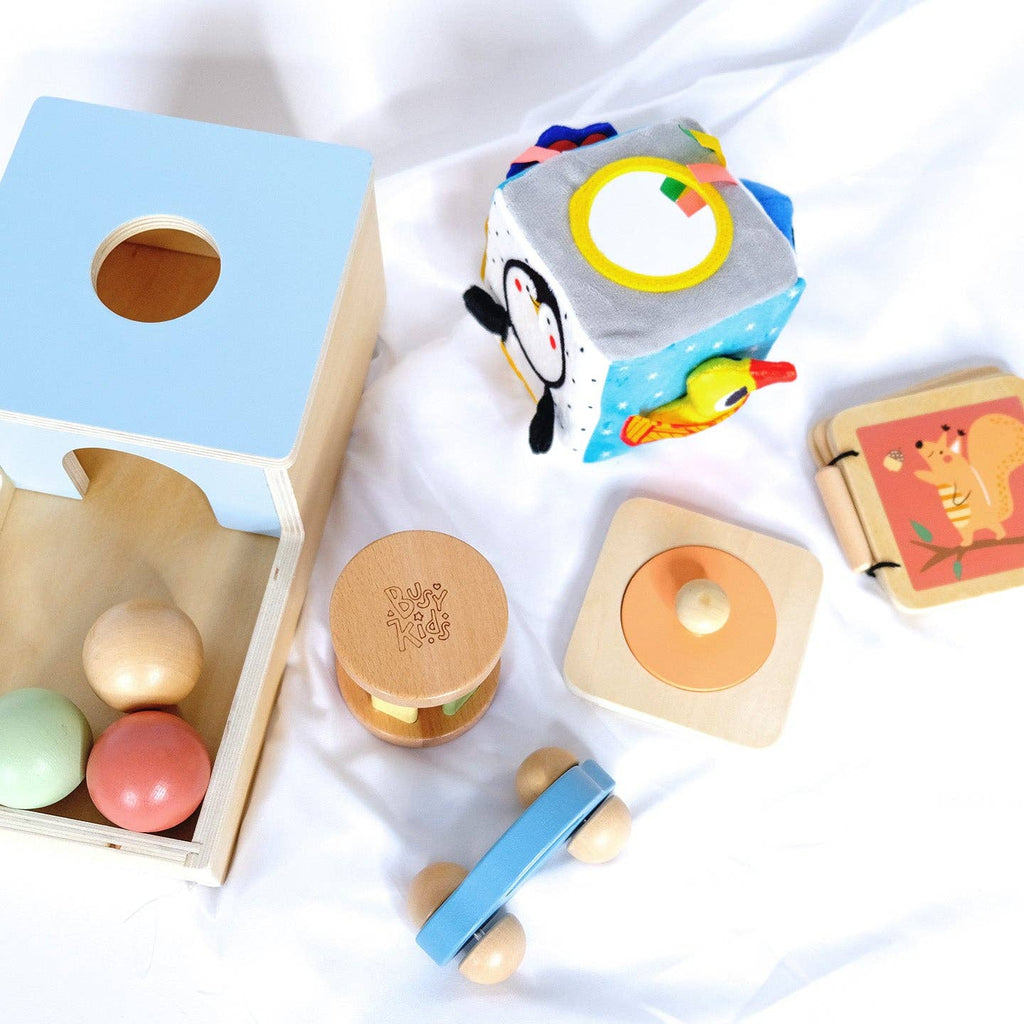 Zestaw Montessori BusyKids dla dzieci w wieku od 6 do 12 miesięcy