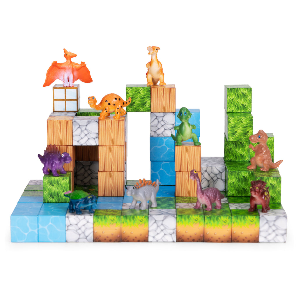 Klocki magnetyczne konstrukcyjne zestaw dla dzieci 114 elementów sześciany