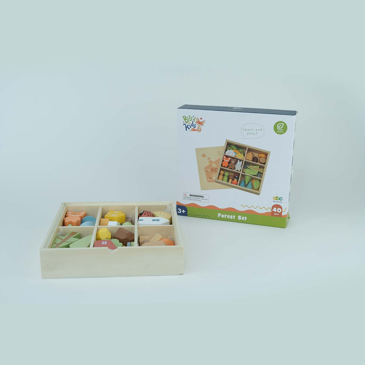 Montessori zestaw drewnianych figurek „Zestaw leśny”