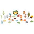 Montessori zestaw drewnianych figurek „Zestaw leśny”