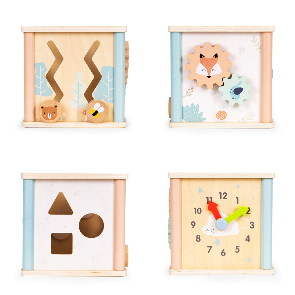 Drewniana kostka edukacyjna sorter klocki ECOTOYS