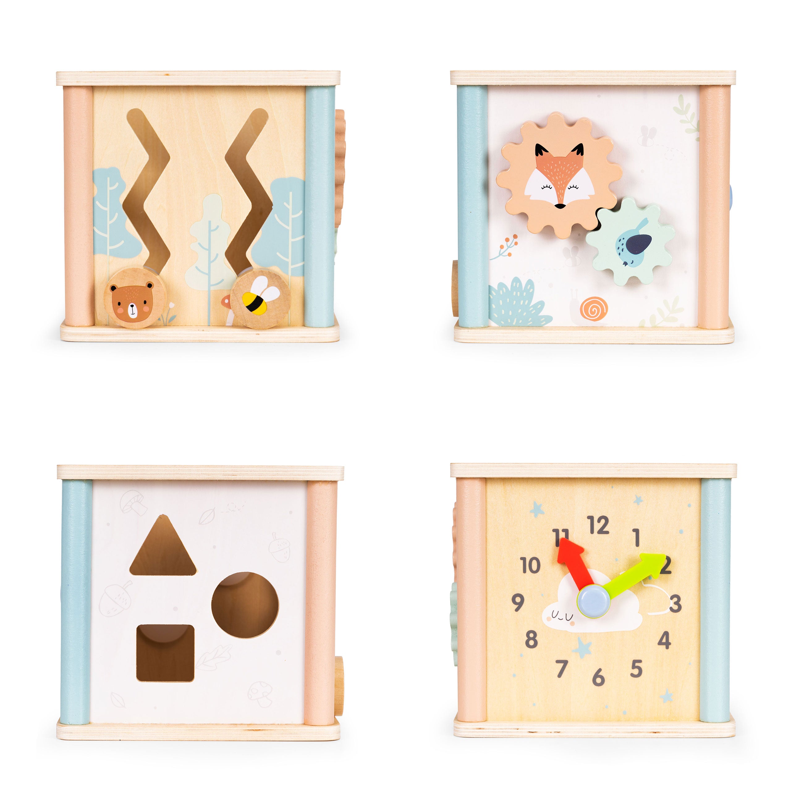 Drewniana kostka edukacyjna sorter klocki ECOTOYS
