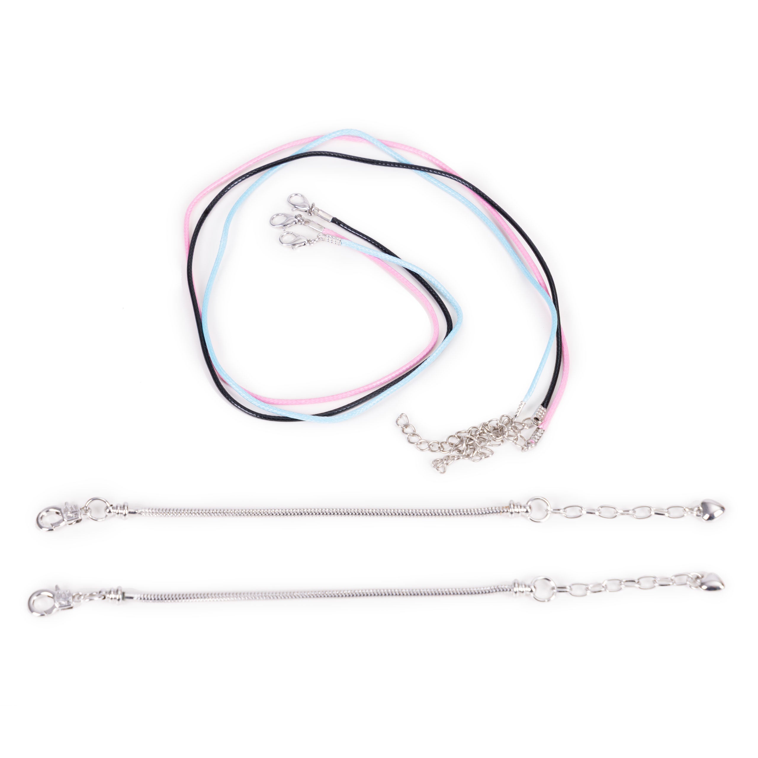 Zestaw do robienia bransoletek naszyjników charmsy koraliki 66 elementów + organizer i torba