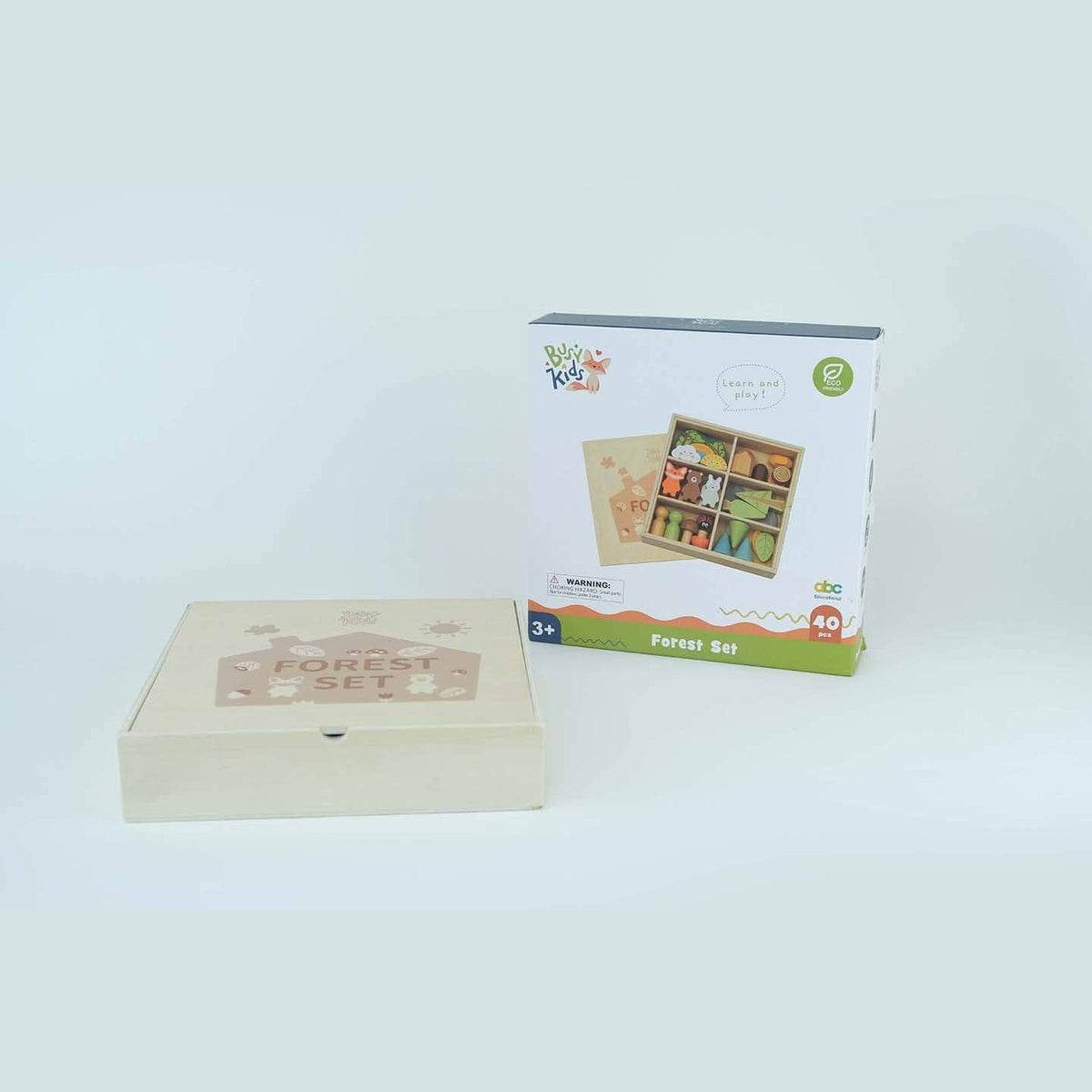 Montessori zestaw drewnianych figurek „Zestaw leśny”