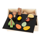 Montessori zestaw drewnianych figurek „Zestaw leśny”