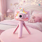 Aparat fotograficzny cyfrowy dla dzieci na statywie jednorożec fioletowy