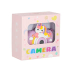 Aparat fotograficzny cyfrowy dla dzieci na statywie jednorożec fioletowy
