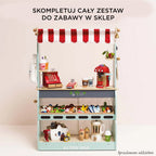 Drewniany stragan Le Toy Van – kompletny zestaw do zabawy w sklep z kasą, ekspresem, realistycznymi owocami i warzywami. Rozwija motorykę i uczy zdrowych nawyków.
