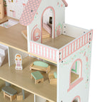 Domek dla lalek drewniany LULILO Peonio 70cm LED róż