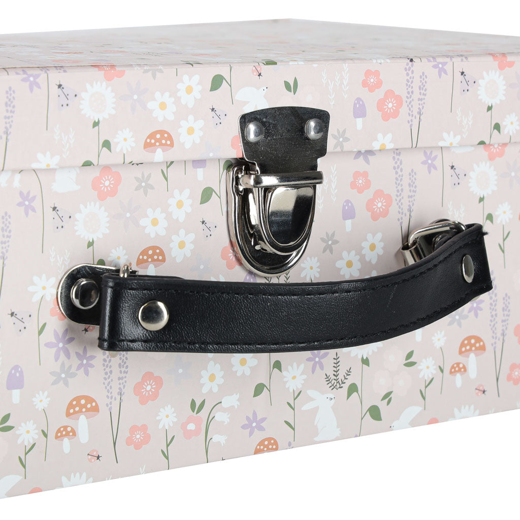 Domek dla lalek w walizce akcesoria drewniane mebelki