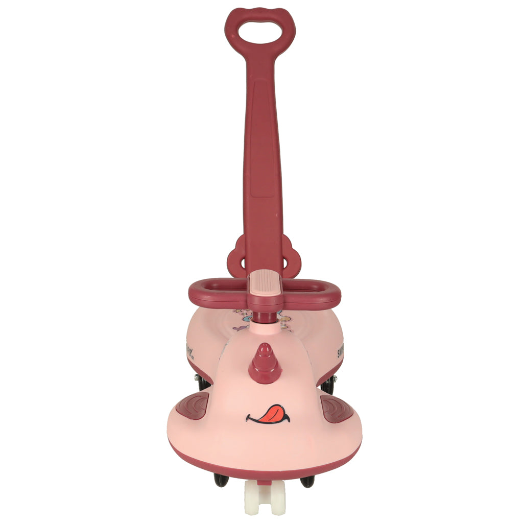 Jeździk grawitacyjny LED Swing FIX S1 skuter z rączką różowy max 65kg