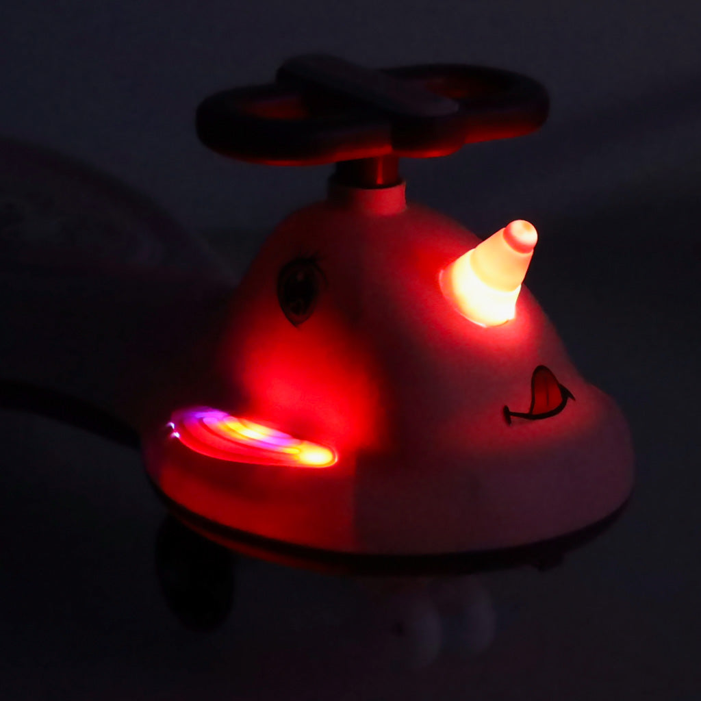 Jeździk grawitacyjny LED Swing FIX S1 skuter z rączką różowy max 65kg