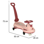 Jeździk grawitacyjny LED Swing FIX S1 skuter z rączką różowy max 65kg