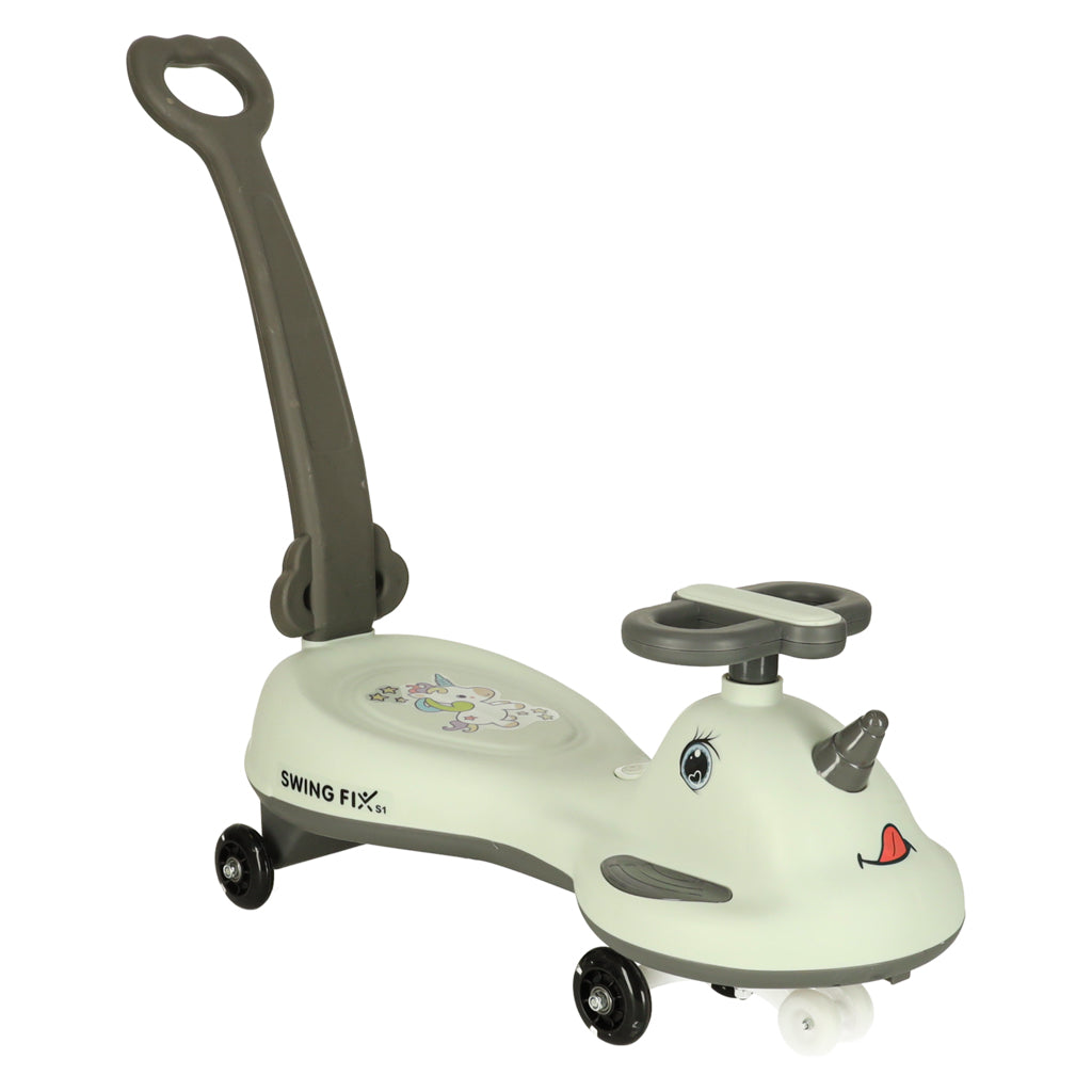 Jeździk grawitacyjny LED Swing FIX S1 skuter z rączką szary max 65kg