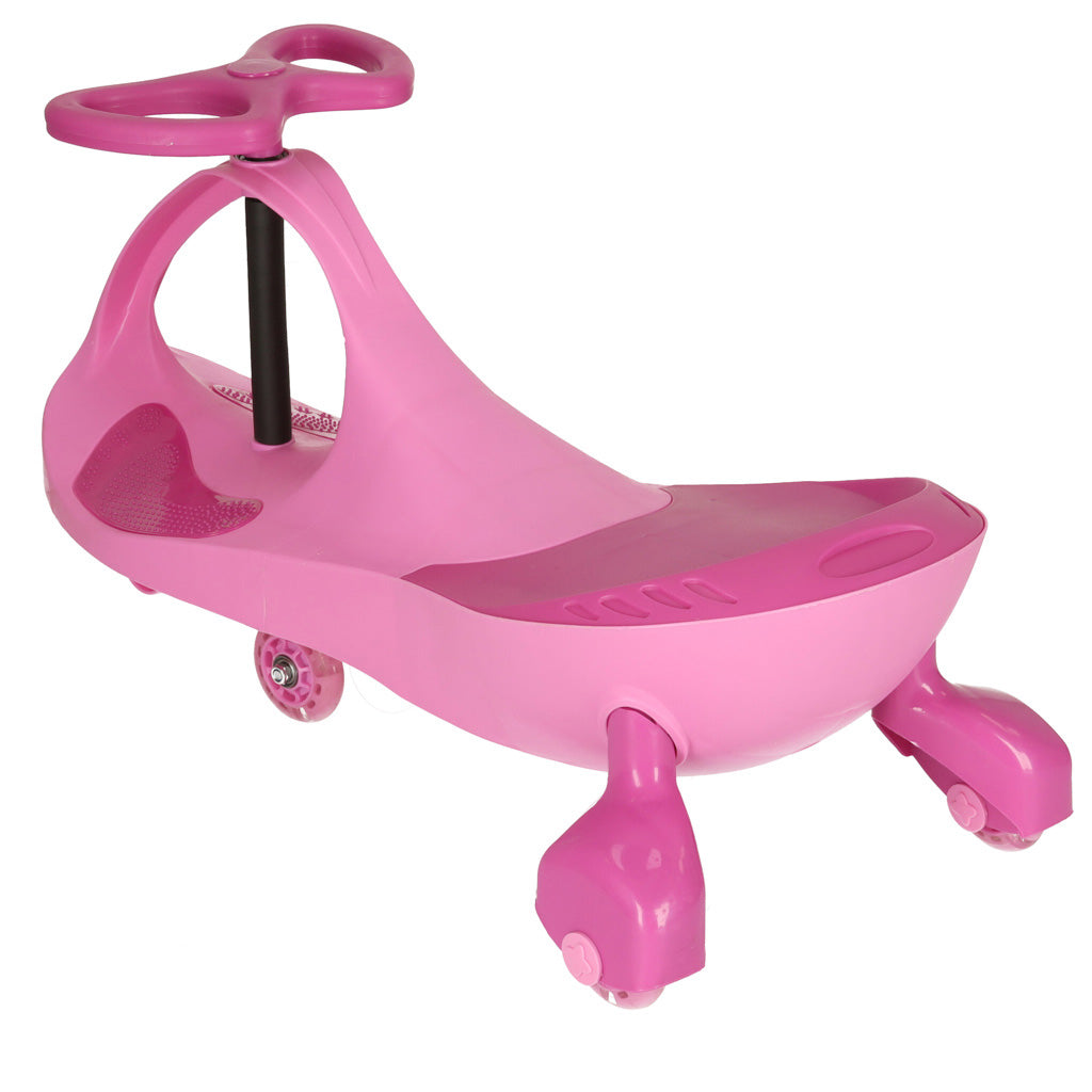 Jeździk grawitacyjny LED Swing Fix S3 świecące koła różowy