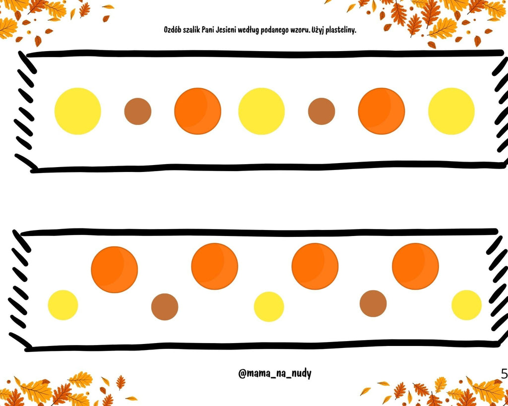 Karty pracy jesień - szalik