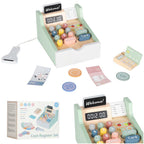 Wooden Toy Cash Register for Kids with Card Terminal and Scanner