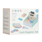 Wooden Toy Cash Register for Kids with Card Terminal and Scanner