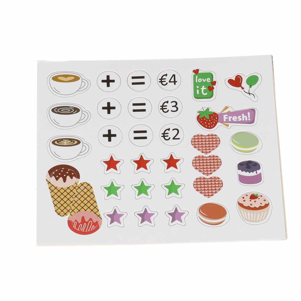 Wooden Play Café and Bakery for Kids with Coffee Machine, Cupcakes, Ice Cream and Desserts