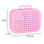 Klocki konstrukcyjne układanka w walizce kreatywna mozaika + wkrętarka jednorożec