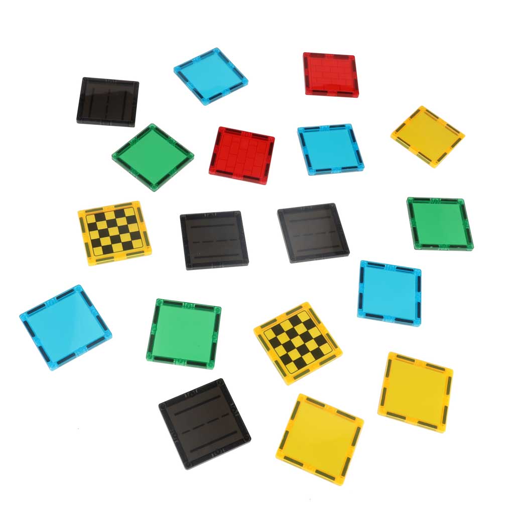 Kolorowe kwadratowe klocki magnetyczne do budowania STEM, idealne dla rozwoju kreatywności dzieci.