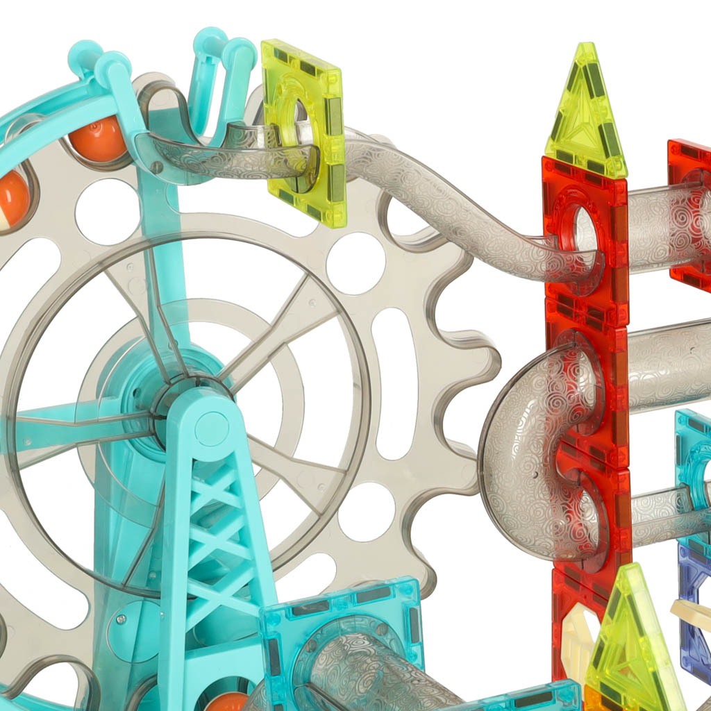 Klocki magnetyczne magnetic sticks marble tor kulkowy z dźwiękiem muzyką grający 118 elementów