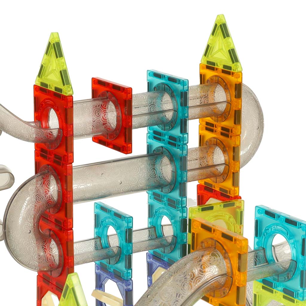Klocki magnetyczne magnetic sticks marble tor kulkowy z dźwiękiem muzyką grający 118 elementów