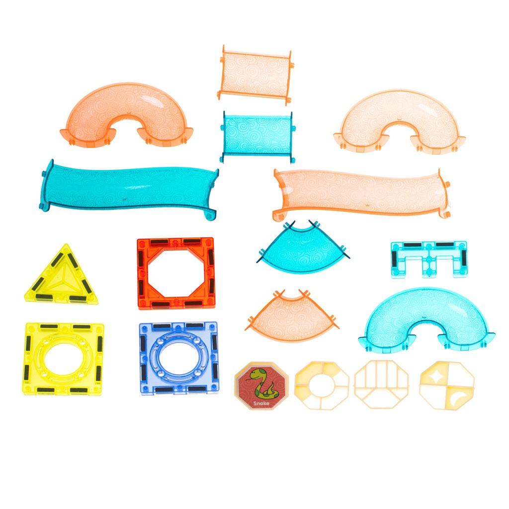 Klocki magnetyczne marble tor kulkowy świecący 202 elementy