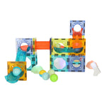 Klocki magnetyczne konstrukcyjne marble tor kulkowy świecący 49 elementów