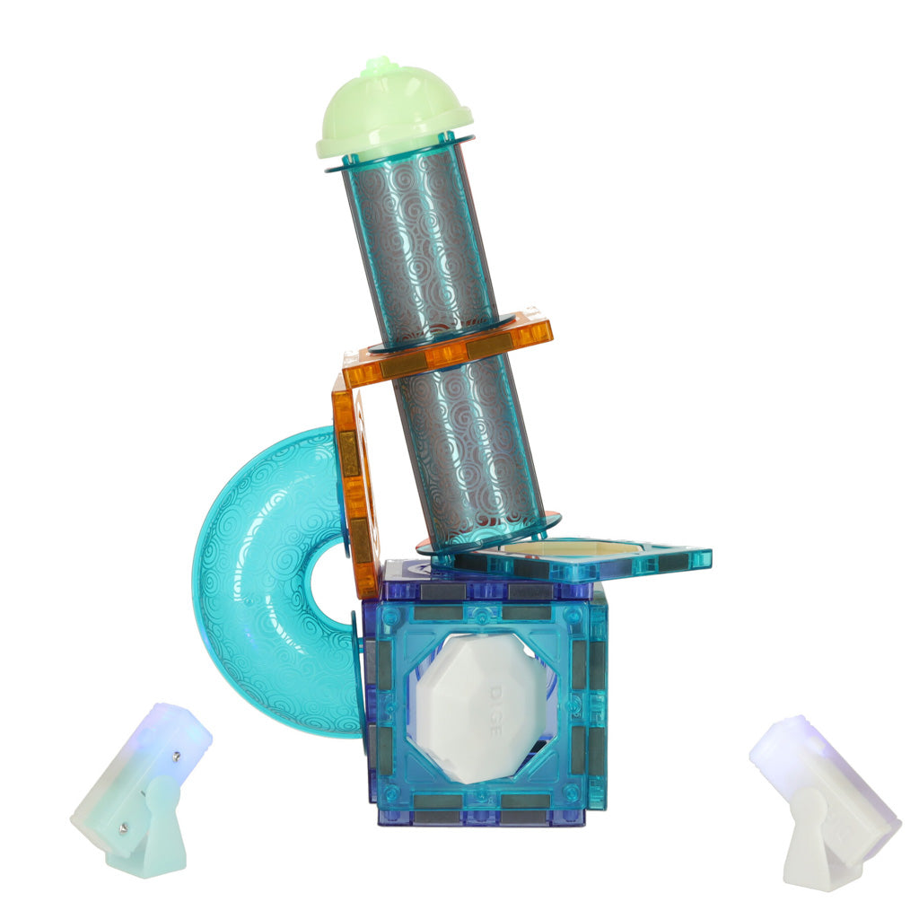 Klocki magnetyczne konstrukcyjne marble tor kulkowy świecący 49 elementów